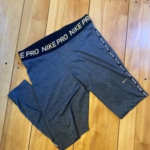 Gray Nike Pro Leggings